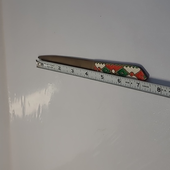 Vintage Brass enamel envelopes or letters opener - Picture 2 of 6